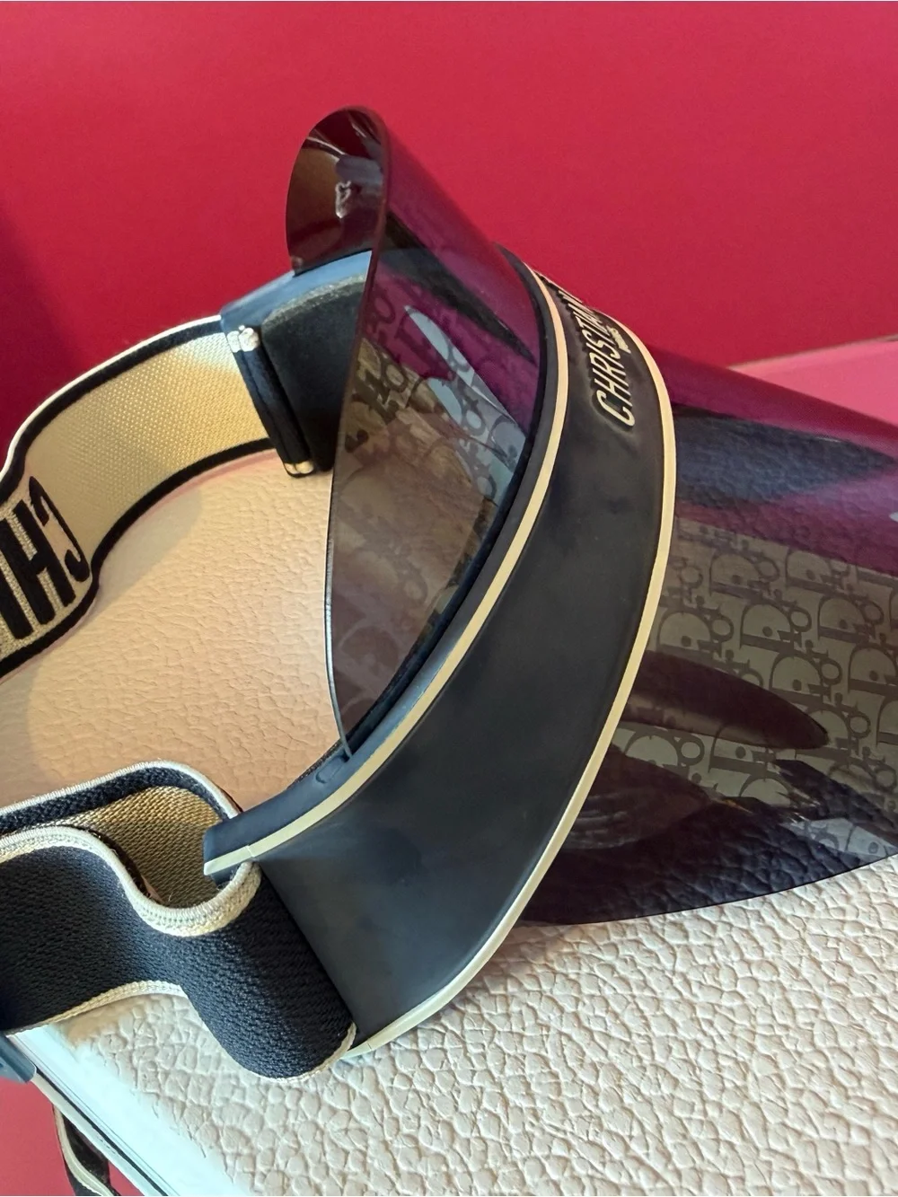 Oblique DiorClub V1U Sun Visor Blue